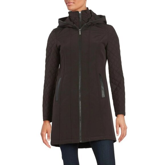 Michael Kors Jackets & Blazers - Michael Kors Contrast Softshell Black Jacket Coat Size XL